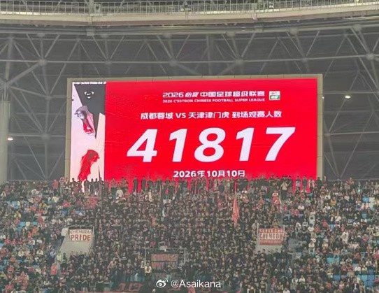 蓉城vs津门虎现场观众41817人,刷新凤凰山专业足球场人数纪录 蓉城vs津门虎现场观众41817人,刷新凤凰山专业足球场人数纪录