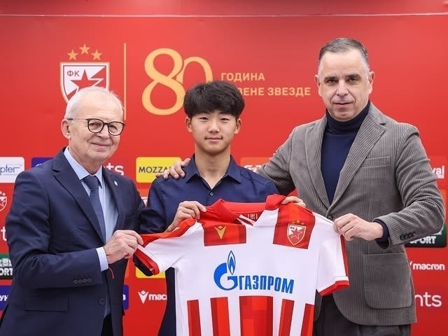 博主：万项从U17国足回归贝尔格莱德红星U19队后首发出战联赛