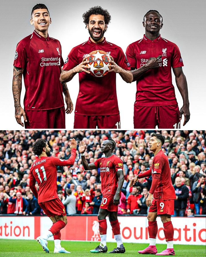 难以企及!利物浦新三叉戟93场18球14助 红箭三侠1073场488球245助