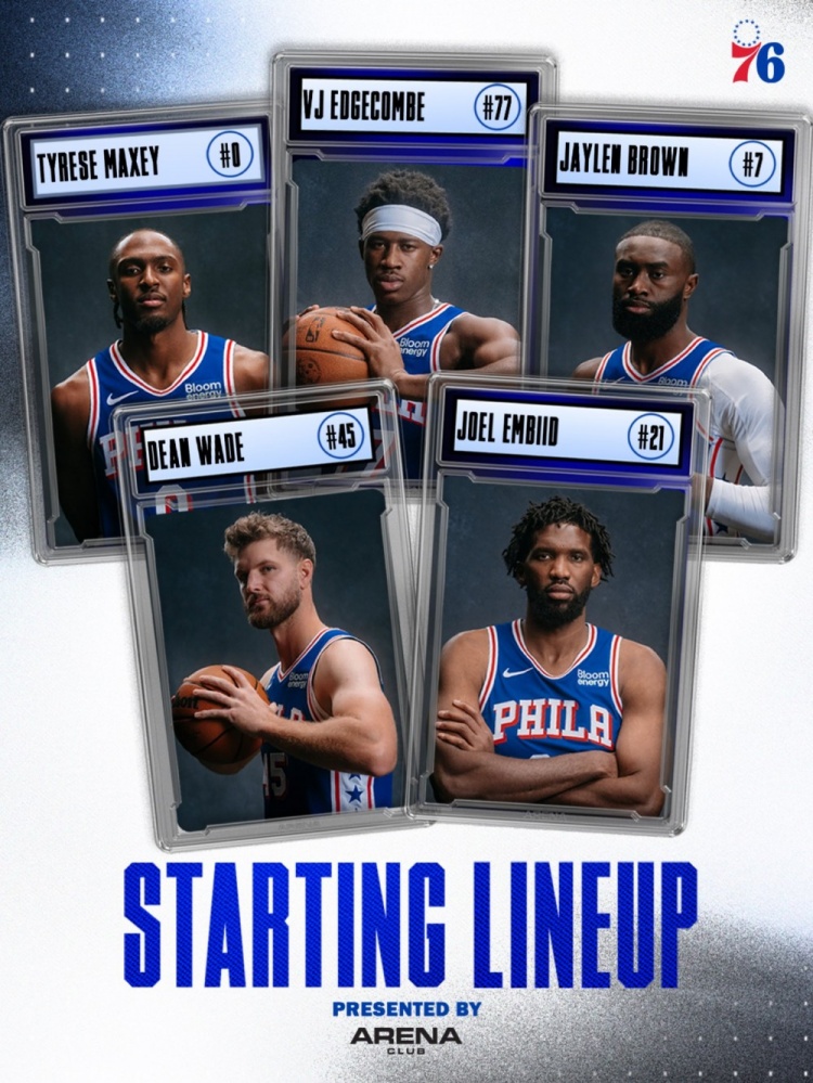 老詹缺席！76人首发：迪恩·韦德首秀首发 搭档马克西大帝布朗VJ